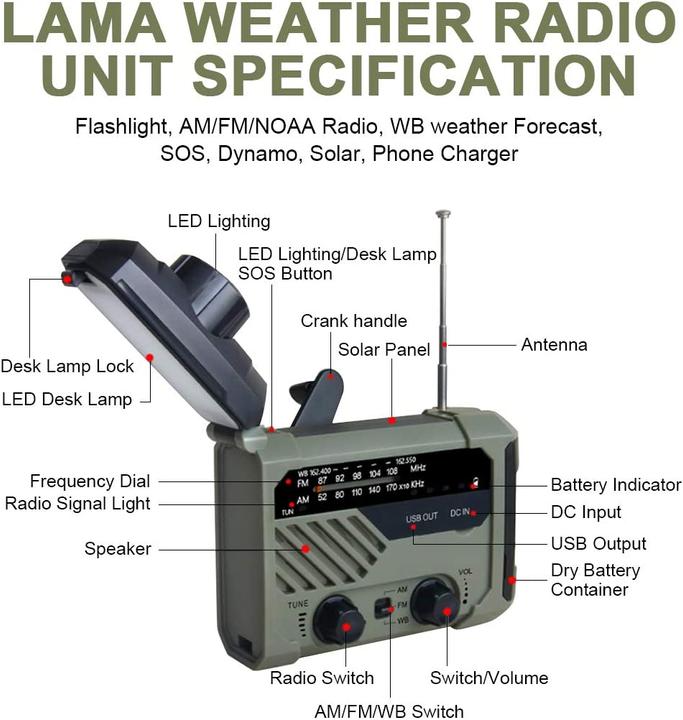 Immagine prodotto Lamar Radio solare AM/FM (FM, AM)