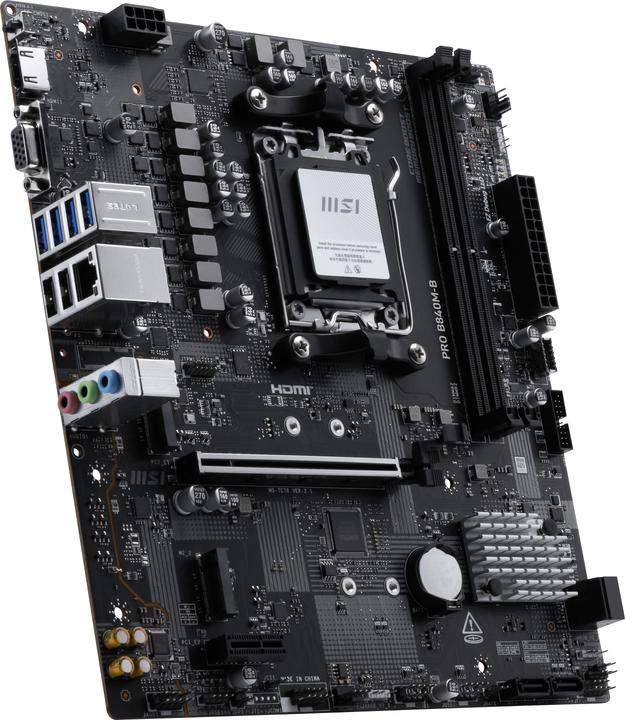Actual product image MSI PRO B840M-B AM5 mATX MB (AM5, AMD B840, Micro-ITX)