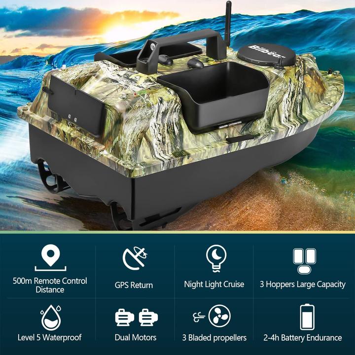 Produktbild Bilbear Futterboot mit GPS, Karpfenfischen, Camo