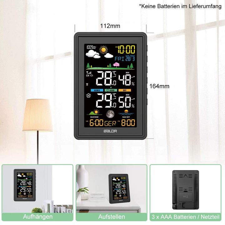 Image du produit Baldr Station météo sans fil multifonction