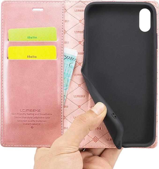 Produktbild Cover-Discount iPhone Xs / X - Stand Flip Case Hülle rosa (Apple iPhone XS)