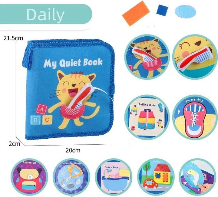 Immagine prodotto Activity Board Robusto libro silenzioso per bambini: adesivi di animali, resistente agli strappi, apprendimento