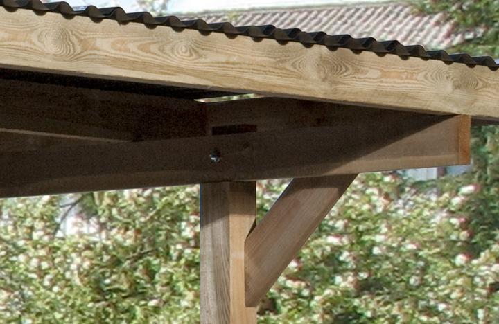 Actual product image Weka Holzbau Single carport 606 A Gr.1 with round arch