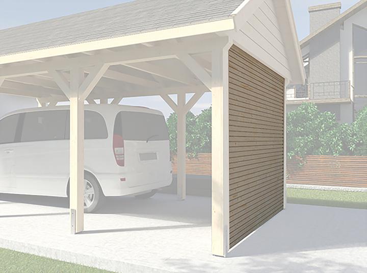 Weka Holzbau Rückwand wekaLine für Carports