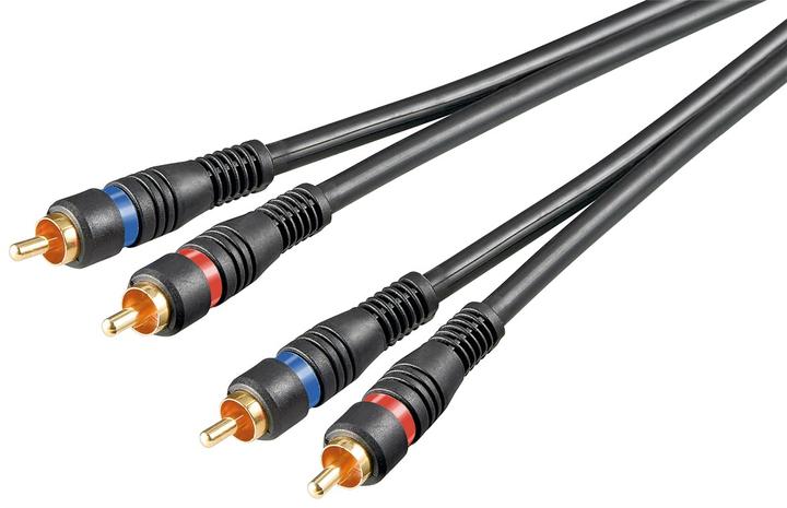 Actual product image Goobay Stereo connection cable 2x Cinch, double shielded (2 m, Cinch)