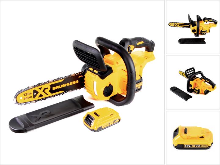 Immagine prodotto DeWalt DCM 565 N Motosega a batteria 18V + 1x Batteria 2,0 Ah - senza caricabatterie (Sega a catena a batteria)