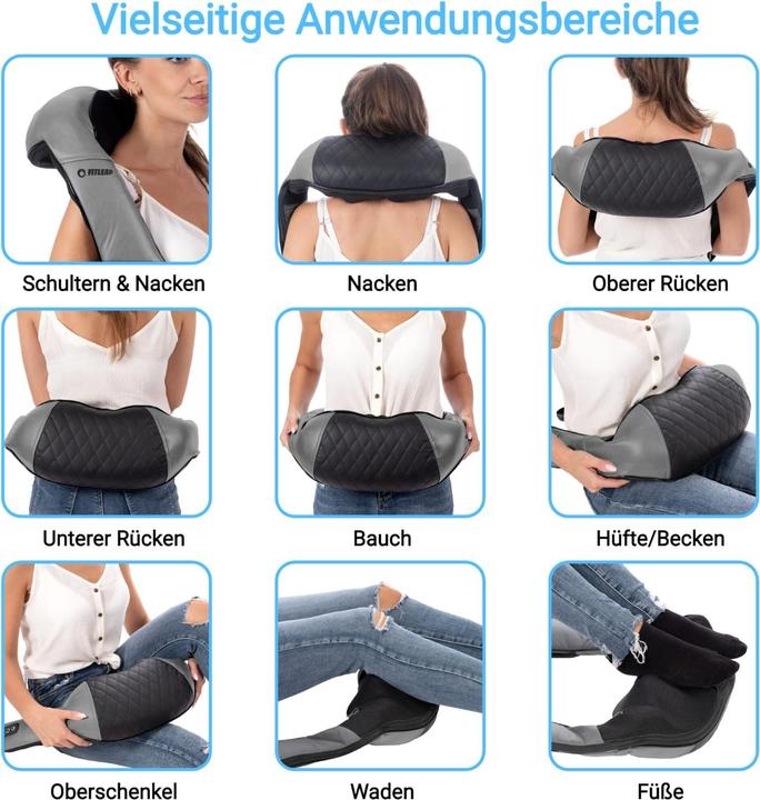 Actual product image Fitleap Nackenmassagegerät, Shiatsu Massagegerät für Muskelschmerzlinderung