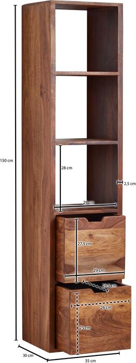 Actual product image Wohnling with (35 x 30 x 150 cm)