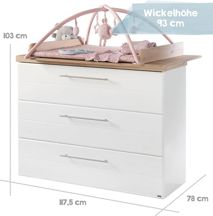 Produktbild Roba Nele (Babybett, Wickelkommode, Kinderkleiderschrank)