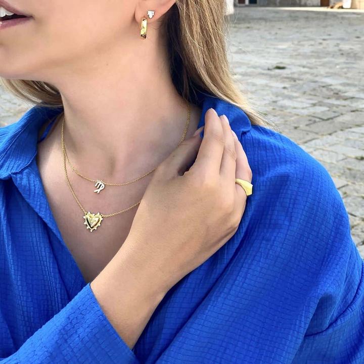Actual product image Candy Laurien necklace, 925 sterling silver, gold-plated (925 Sterling silver, 18k gold-plated, 42 - 45 cm)