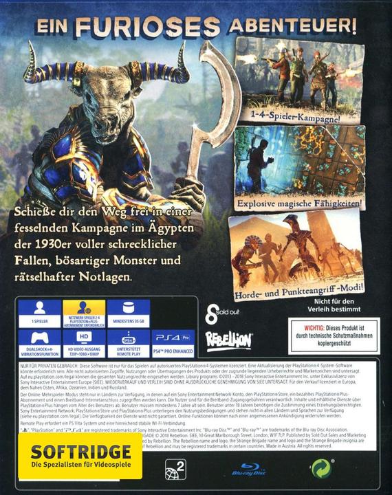 Immagine prodotto Strange Brigade (PS4, DE)