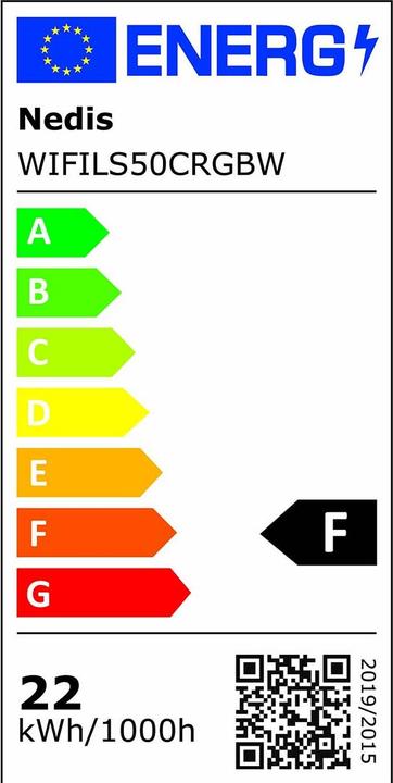 Etichetta energetica Nedis Smartlife a colori (Bianco caldo, Rosso, Bianco freddo, Verde, 500 cm, Interno)