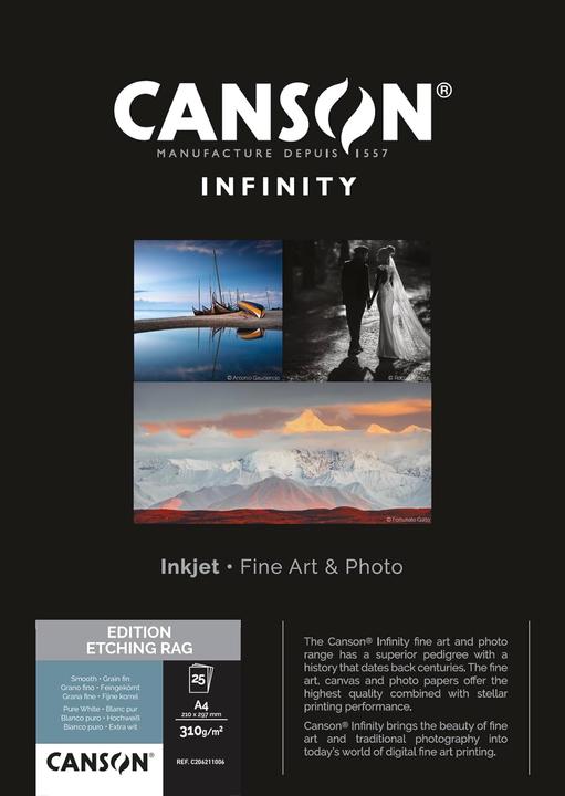 Immagine prodotto Canson Infinity Photo Edition Etching Rag A4 g/m² 25 fogli (310 g/m², A4, 25 x)