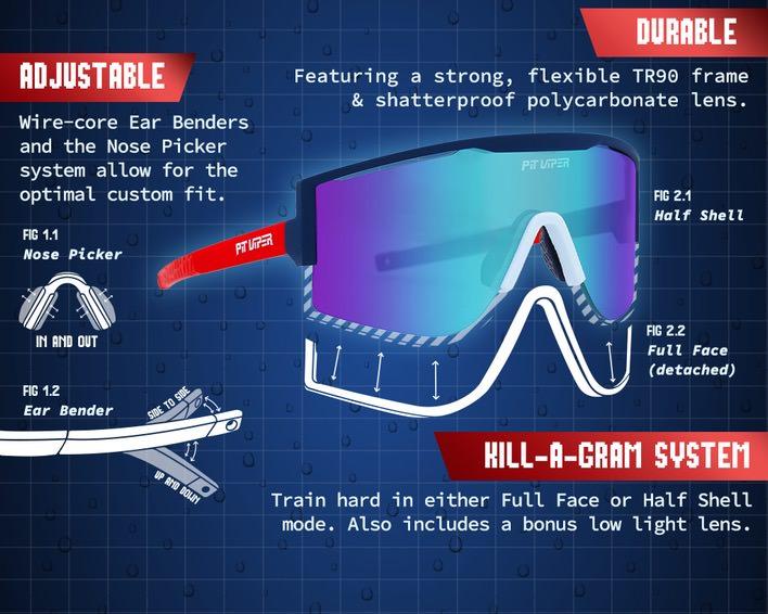 Actual product image Pit Viper The Try-Hard The Basketball Team (Blue, Smoke)
