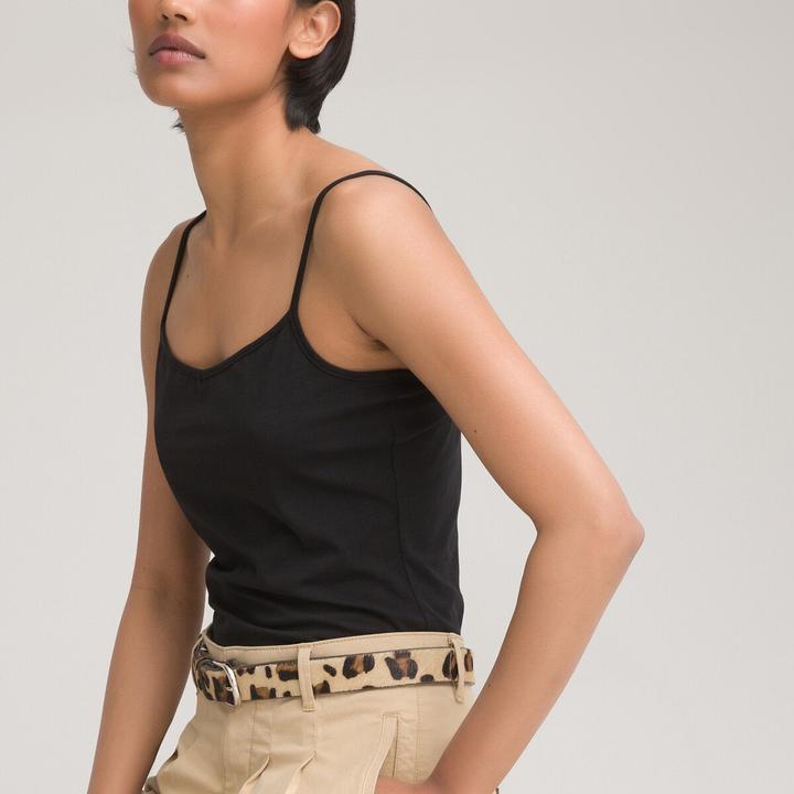 Actual product image La Redoute Collections Top with narrow straps (XS)
