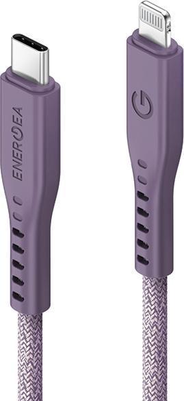 Actual product image Energea cable Flow USB-C - Lightning C94 MFI 1.5m fioletowy/purple 60W 3A PD Fast Charge (1.50 m, USB 3.0)