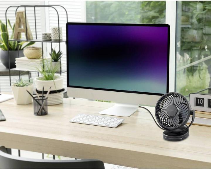 Produktbild Sygonix Akku-Ventilator 4 W Schwarz (55 dB)