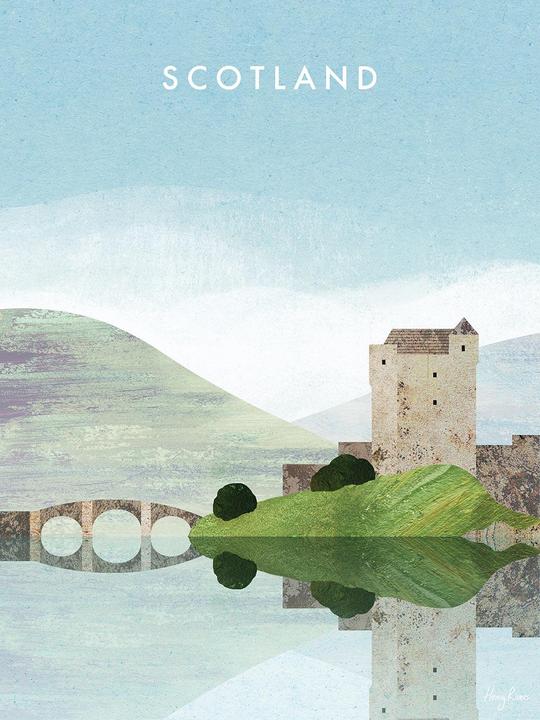 Produktbild Henry Rivers Scotland Eilean Donan Castle Canvas Print (40 x 30 cm)