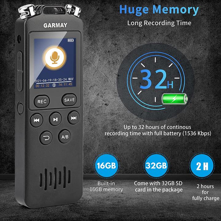 Actual product image Garmay Digital voice recorder