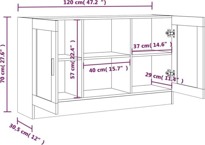 Immagine prodotto VidaXL Disa (120 x 30,5 x 70 cm)