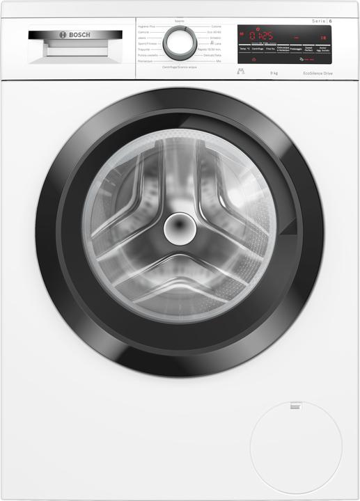 Actual product image Bosch Hausgeräte Series 6 front-loading washing machine 9 kg 1400 UmA IT model (9 kg, Left, EU plug)