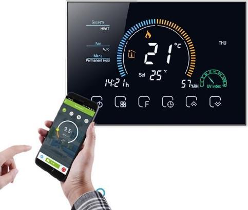 Immagine prodotto Renov8 Termostato intelligente Wi-Fi con LCD a colori per fan-coil 2/4 tubi - compatibile 86x86 e scatola