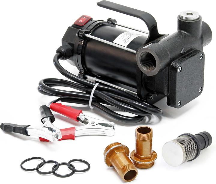 Produktbild Wiltec Bio Dieselpumpe 12V 550W 80l/min Heizölpumpe selbstansaugend Absaugpumpe