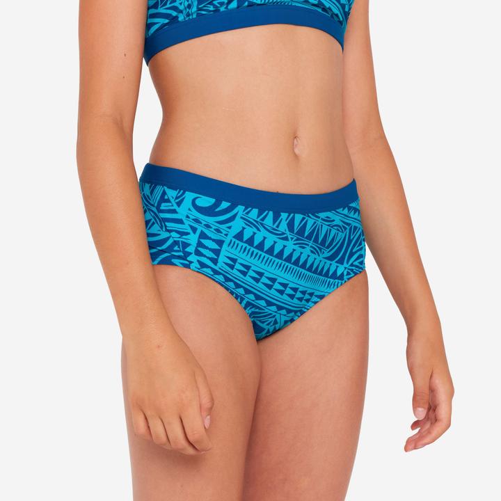 Image du produit Nabaiji Bas de maillot de bain natation Fille - 500 Kamyleon fatu bleu turquoise (10, 11, 12)