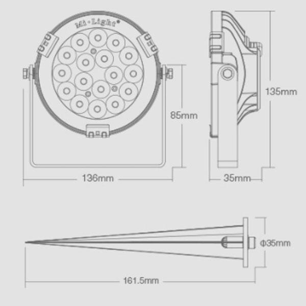 Image du produit Milight Spot de jardin LED Smart Zigbee 3.0 sans fil 9W (900 lm, IP65)