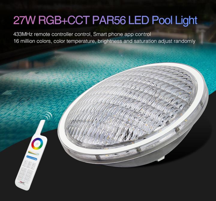 Actual product image Milight 27W Wireless LED Pool Light RGB+KW/WW 24V PAR-56 (2600 lm, IP68)