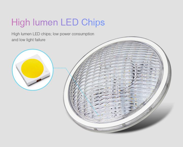 Actual product image Milight 27W Wireless LED Pool Light RGB+KW/WW 24V PAR-56 (2600 lm, IP68)