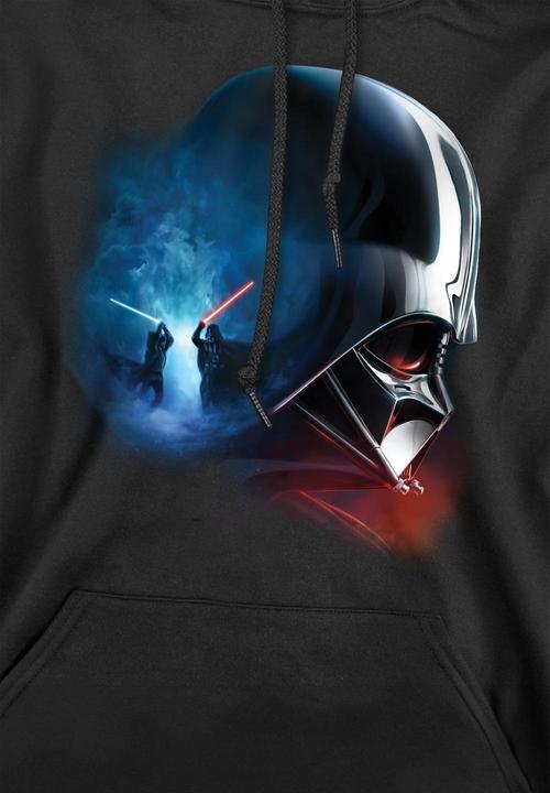 Actual product image Star Wars Mens Obi Wan Kenobi Vader Poster Hoodie (L)