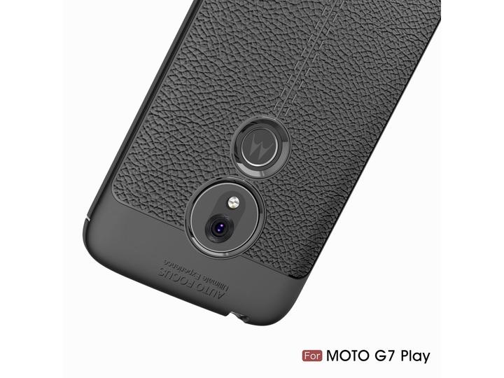 Produktbild Screenguard Motorola Moto G7 Play Hülle Leather Design TPU Cover (Motorola Moto G7 Play)