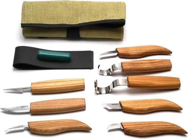 Actual product image Beaver Craft S08 basic set with 8 knives (15 mm)