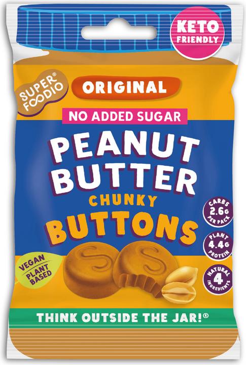 Image du produit Superfoodio Boutons au beurre de cacahuète sans sucre ajouté (15.10 pcs, 20 g)