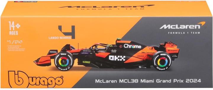 Actual product image Bburago McLaren F1 Team MCL38 1/24 Norris 2024