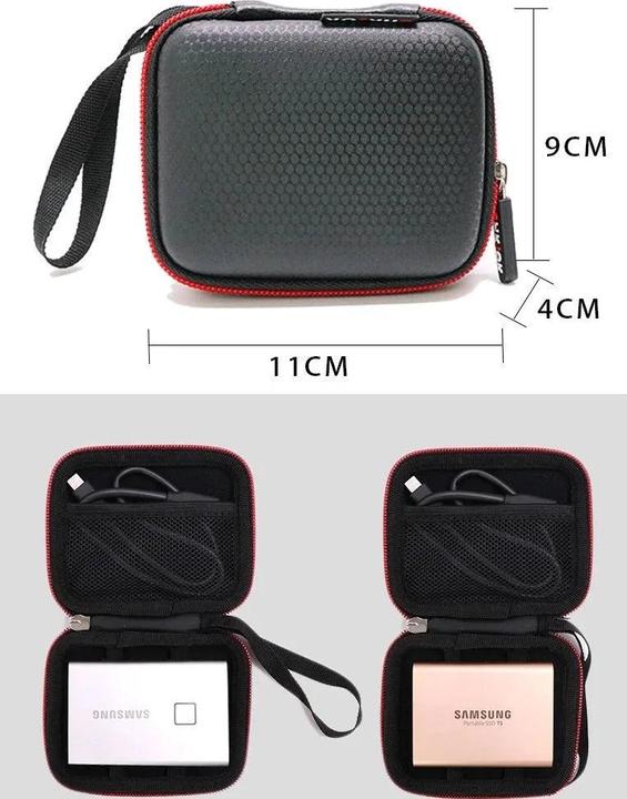Image du produit Only-Bags.Store Disques durs Sac de transport pour Samsung T7 Touch-SSD. Résistant aux chocs Étui dur Organisateur