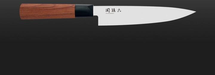 Actual product image Kai Seki Magoroku Red Wood Utility knife (15 cm)
