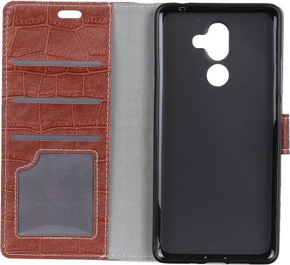 Produktbild MU Classic Leder Hülle mit Krokodiltextur (Alcatel 3x)