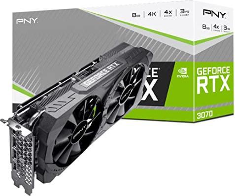 Produktbild PNY VCG30708LDFMPB Grafikkarte NVIDIA GeForce RTX 3070 GDDR6 (8 GB)