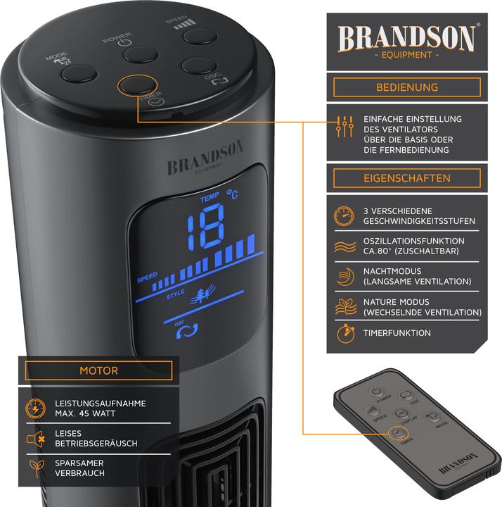 Produktbild Brandson Turmventilator (48 dB)