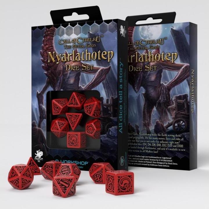 Actual product image Q Workshop SCTN62 - COC The Outer Gods Nyarlathotep Dice Set (7)