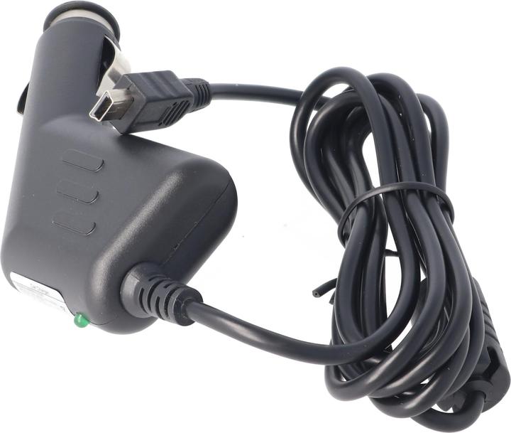 Produktbild AccuCell KFZ-Ladekabel Mini-USB mit TMC-Antenne, 2A Ladestrom