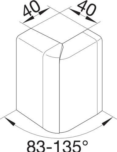 Actual product image Tehalit Outside corner (9 cm)
