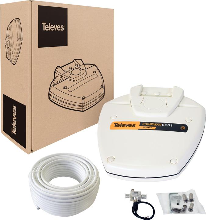Productafbeelding Televes CAMPNOVA2 Campingantenne f.VHF DAB + DVB-T/T2 b.K48 w.accessoires (Platte antenne, 22 dB, DVB-S / -S2, VHF / MW / LW)