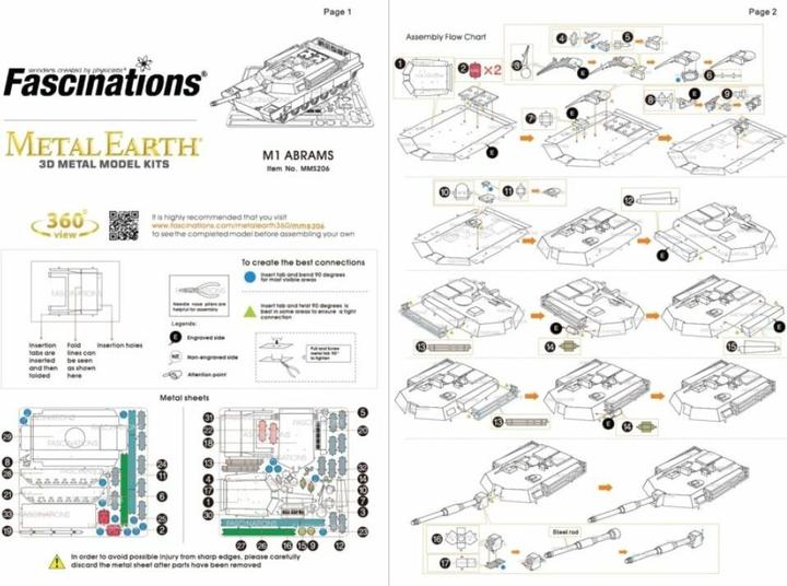 Produktbild Metal Earth M1 Abrams tank