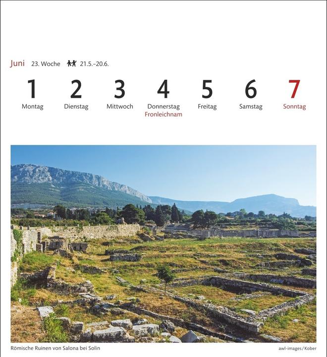 Actual product image Harenberg Kroatien Sehnsuchtskalender 2026 - Wochenkalender mit 53 Postkarten (German)