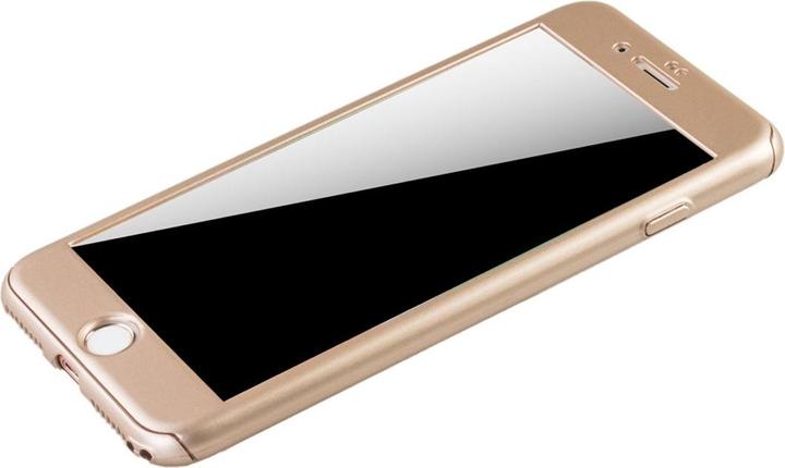 Produktbild König Design Schutz Handy Hülle für Apple iPhone 7 Plus Full Case Cover Displayschutz Gold (Apple iPhone 7 Plus)