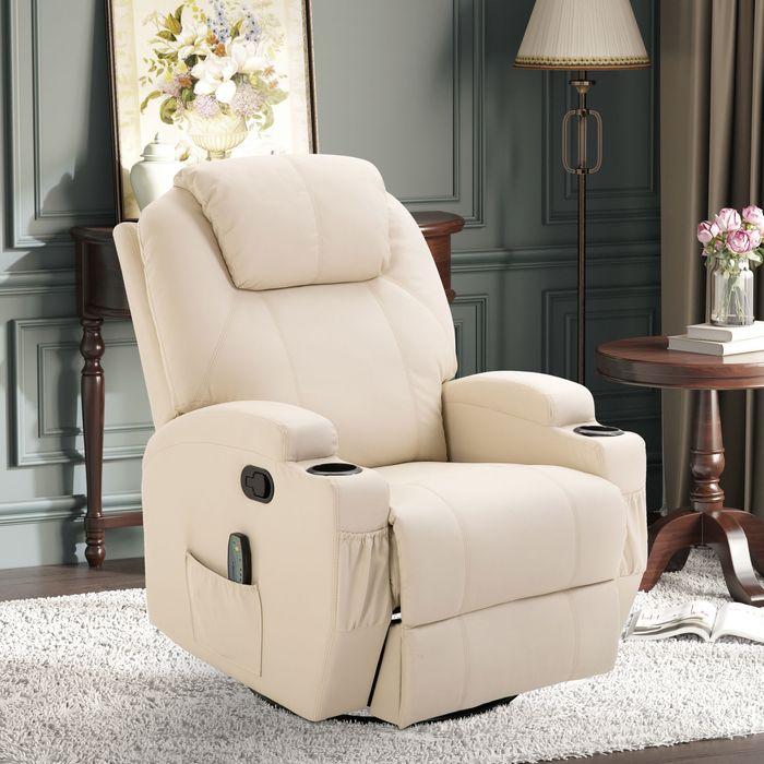 Actual product image Swisshandel24 Relax armchair with reclining function massage armchair electric 5 massage modes imitation leather
