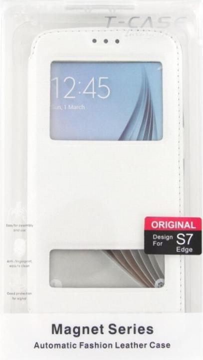 Produktbild T Case T-CASE Lux Magnet FlipCase Samsung S7 Edge weiss (Samsung Galaxy S7 Edge)